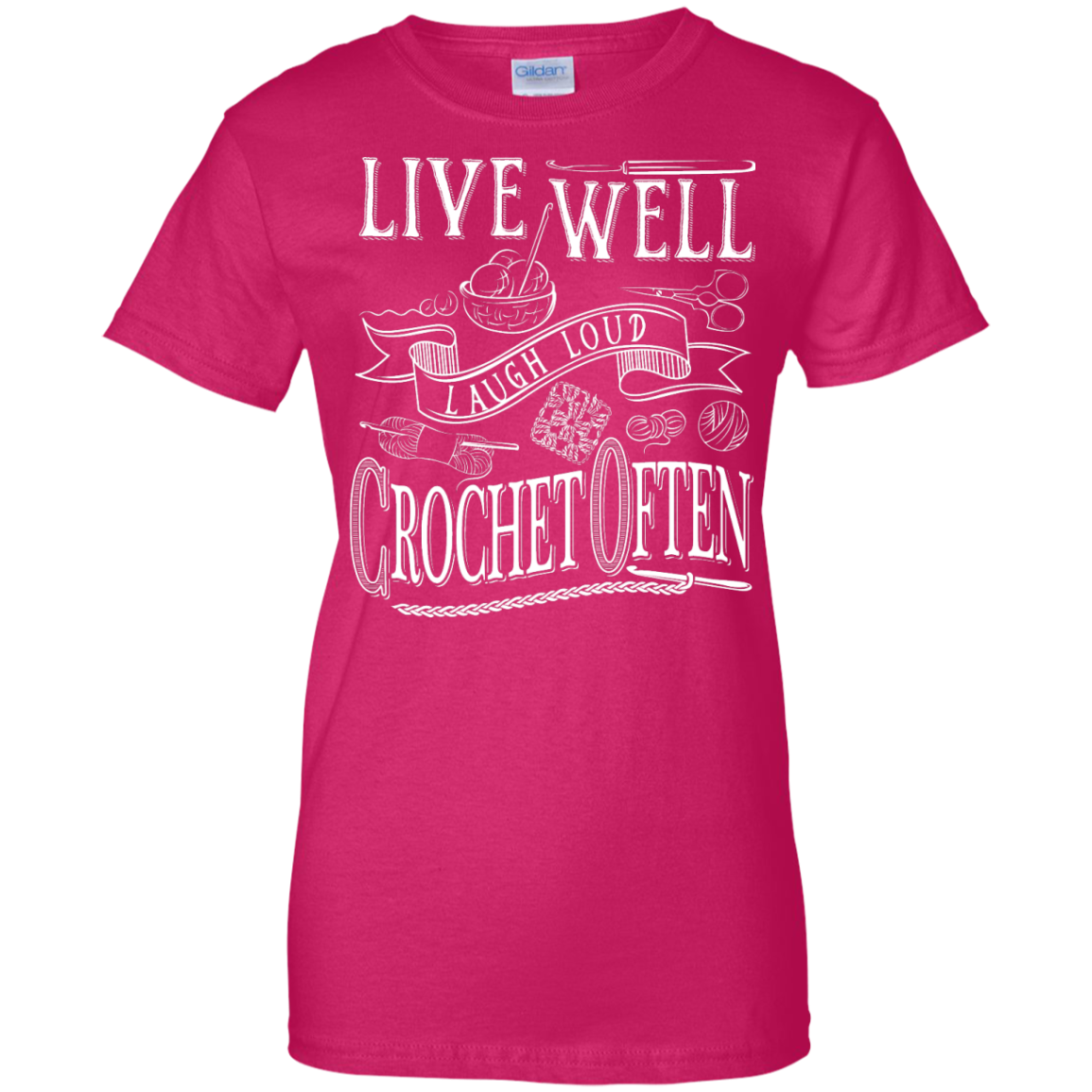 Crochet Often Ladies Custom 100% Cotton T-Shirt - Crafter4Life - 6