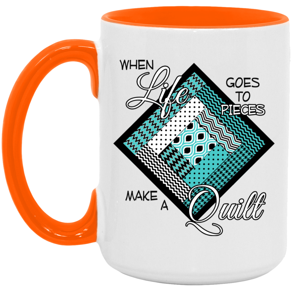 Make a Quilt (Turquoise) Mugs