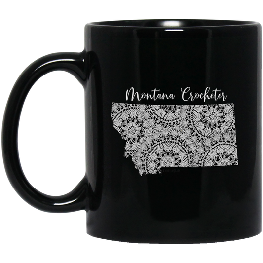 Montana Crocheter Black Mugs