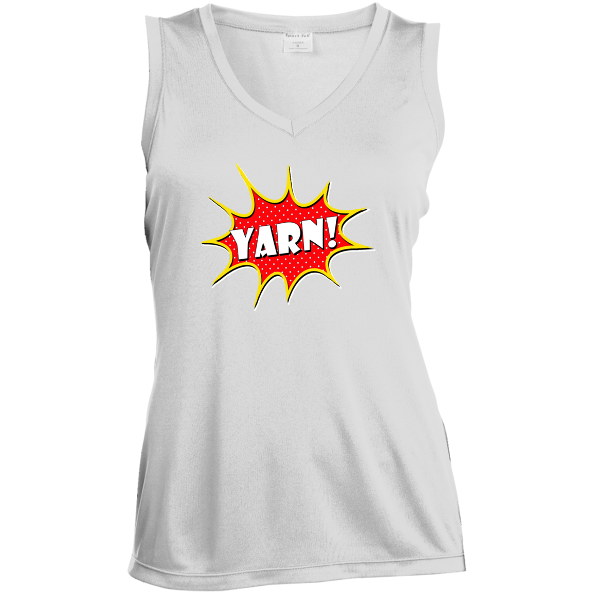 Yarn! Comic Starburst Ladies Sleeveless Moisture Absorbing V-Neck