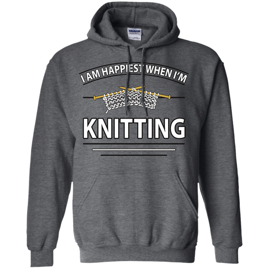 I Am Happiest When I'm Knitting Pullover Hoodies - Crafter4Life - 2