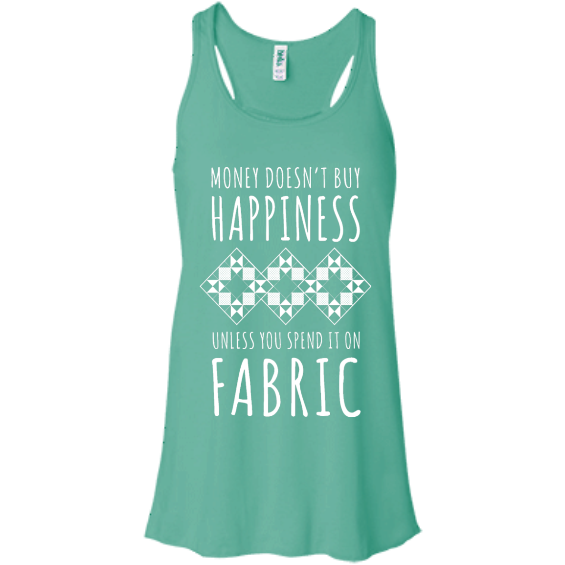 Money Doesn't Buy Happiness (Fabric) Flowy Racerback Tank