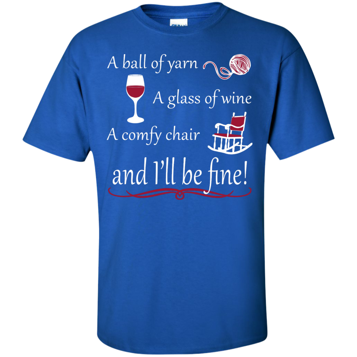 A Ball of Yarn a Glass of Wine Men's and Unisex T-Shirts - Crafter4Life - 6