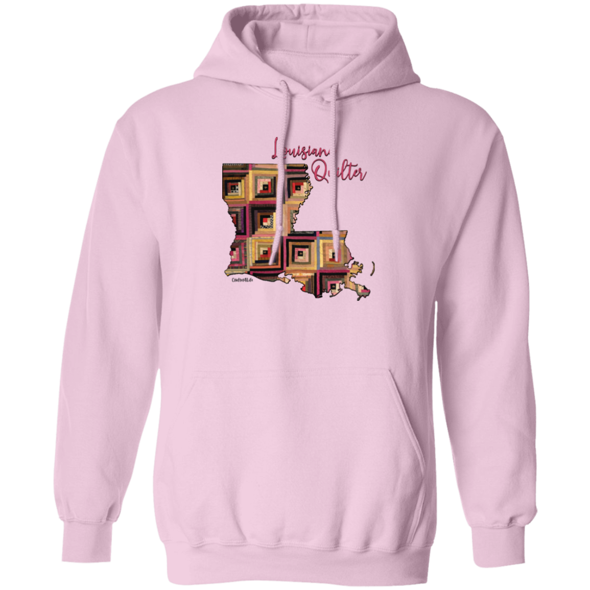 Louisiana Quilter Pullover Hoodie, Gift for Quilting Friends and Family