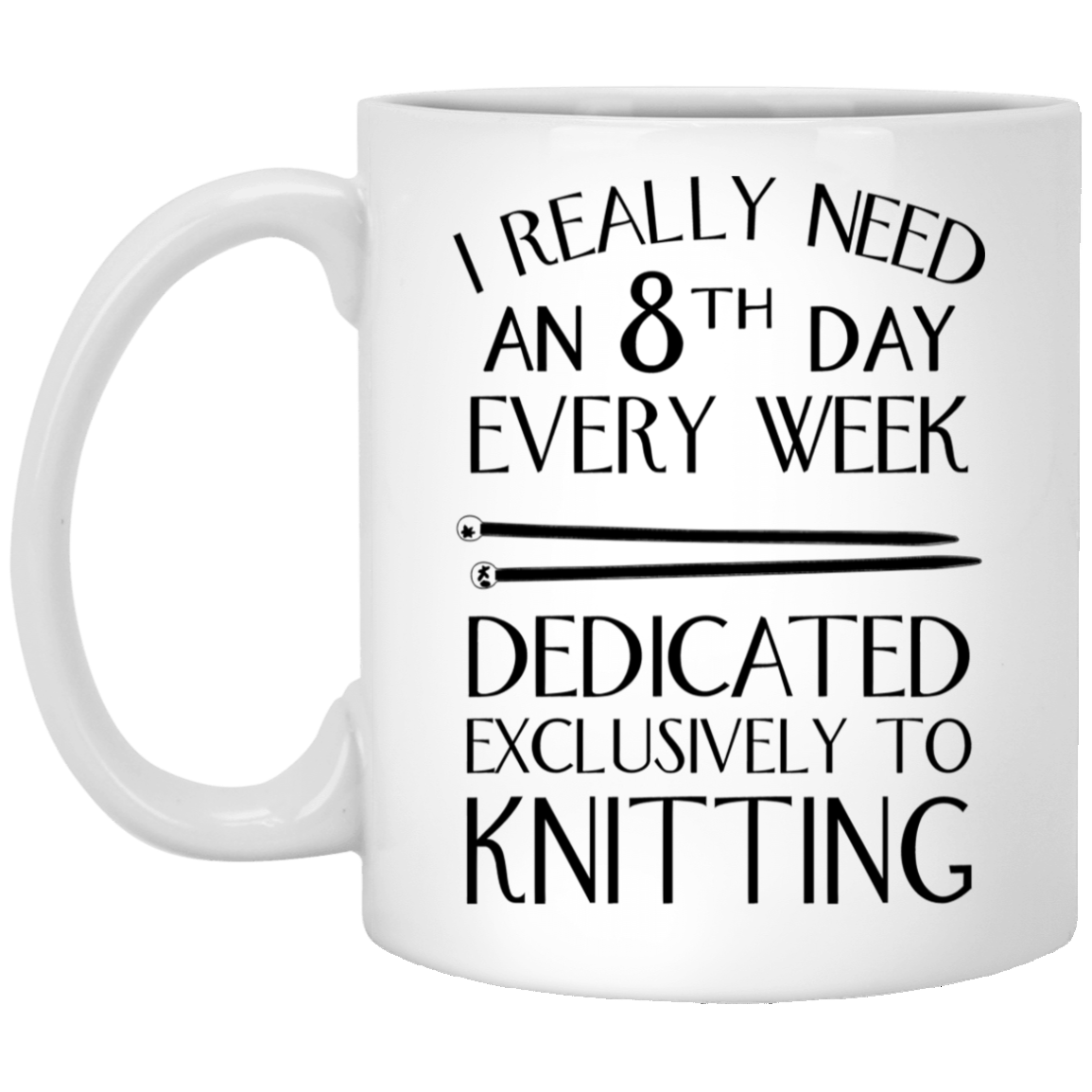 8th Day Knitting Mugs