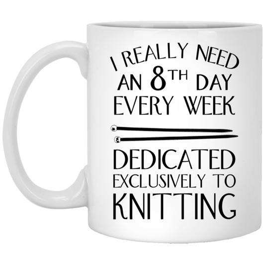 8th Day Knitting Mugs