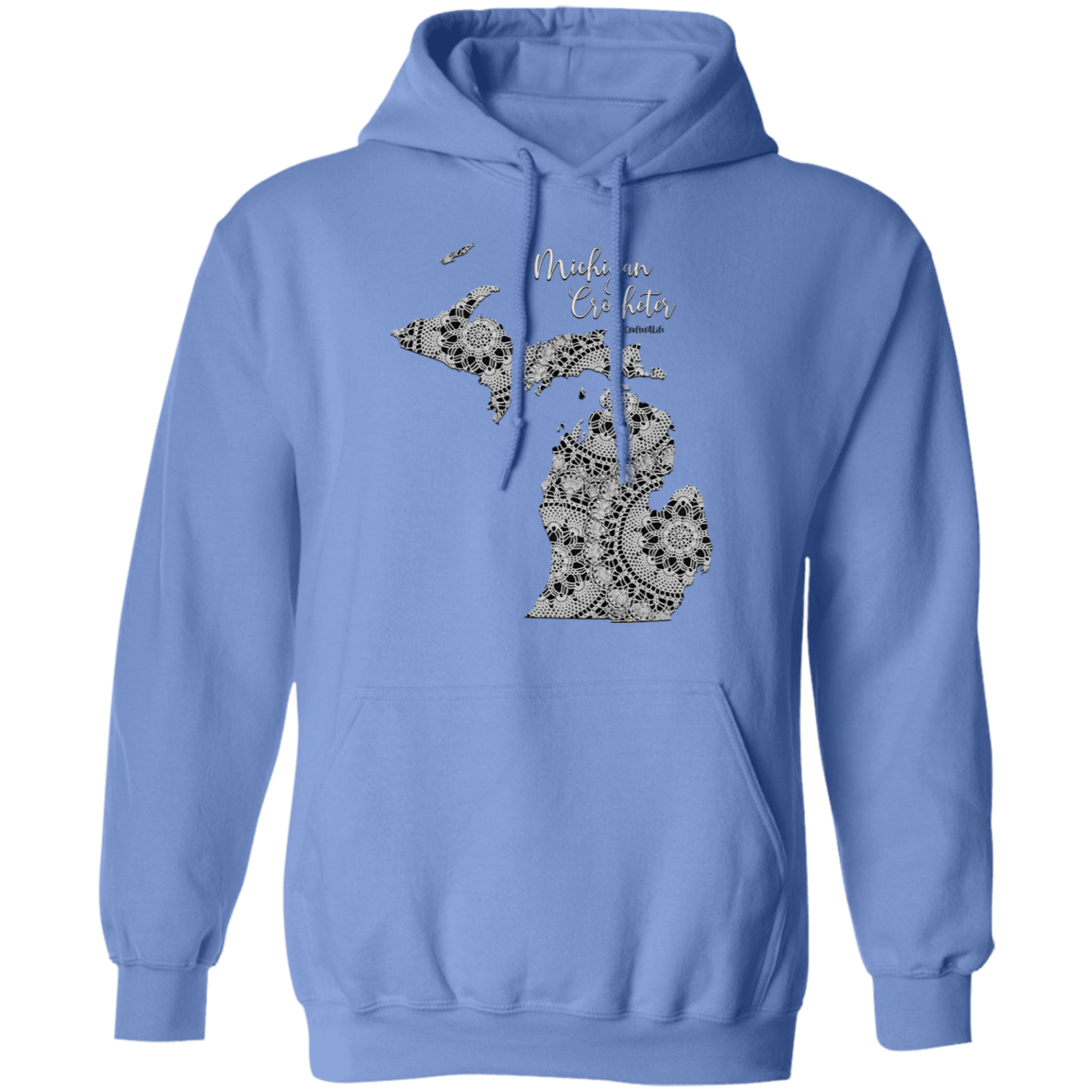 Michigan Crocheter Pullover Hoodie