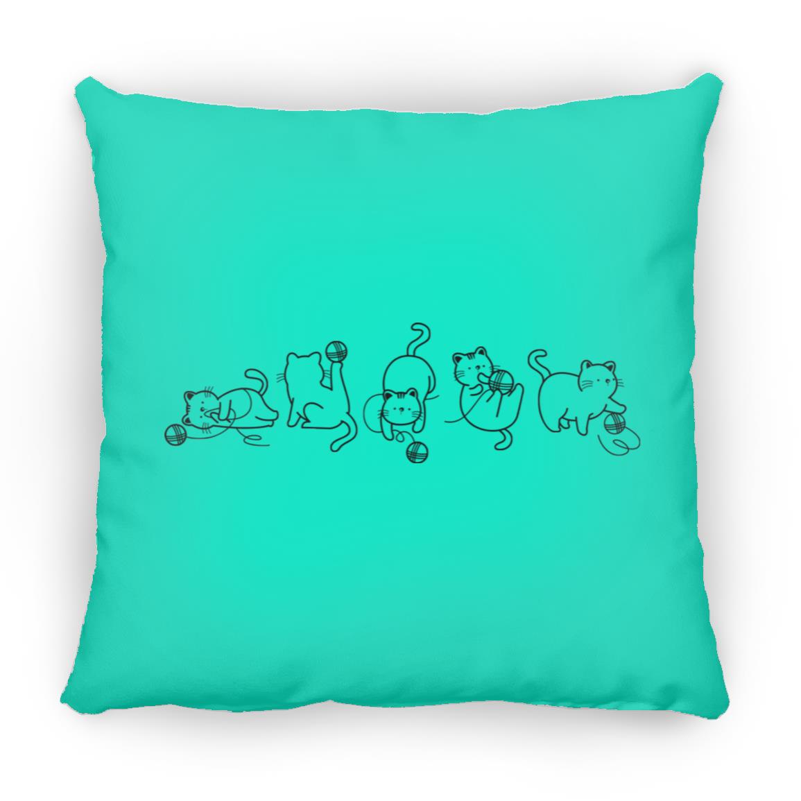 Cats & Yarn Pillows