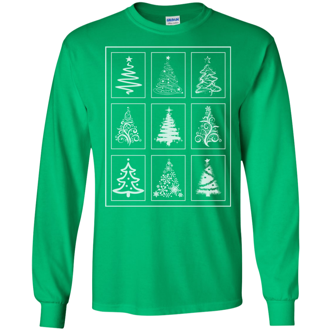 Christmas Tree Quilt LS Ultra Cotton T-Shirt