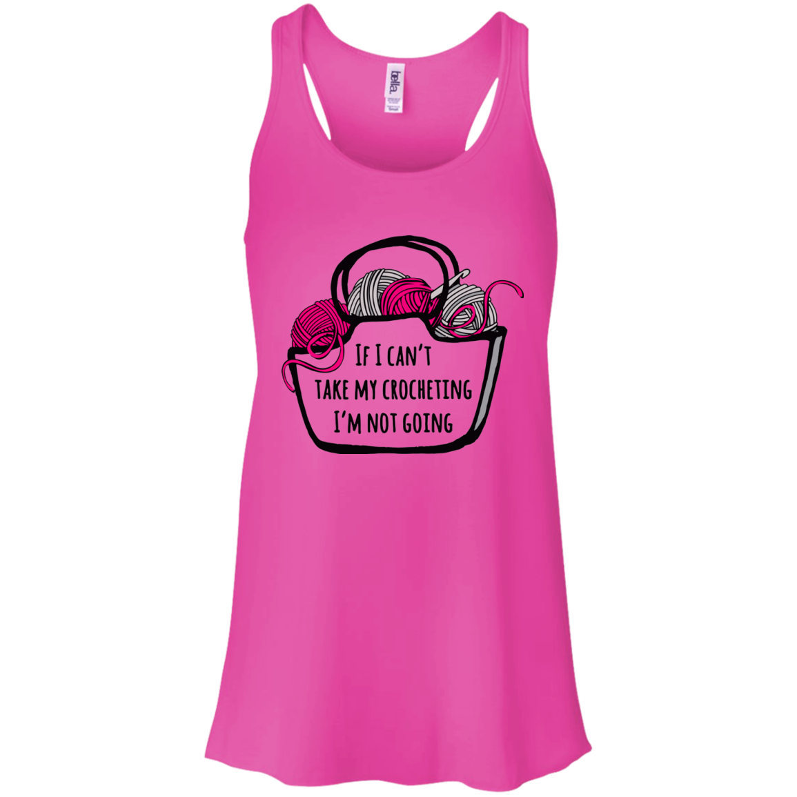 If I Can't Take My Crocheting Flowy Racerback Tank