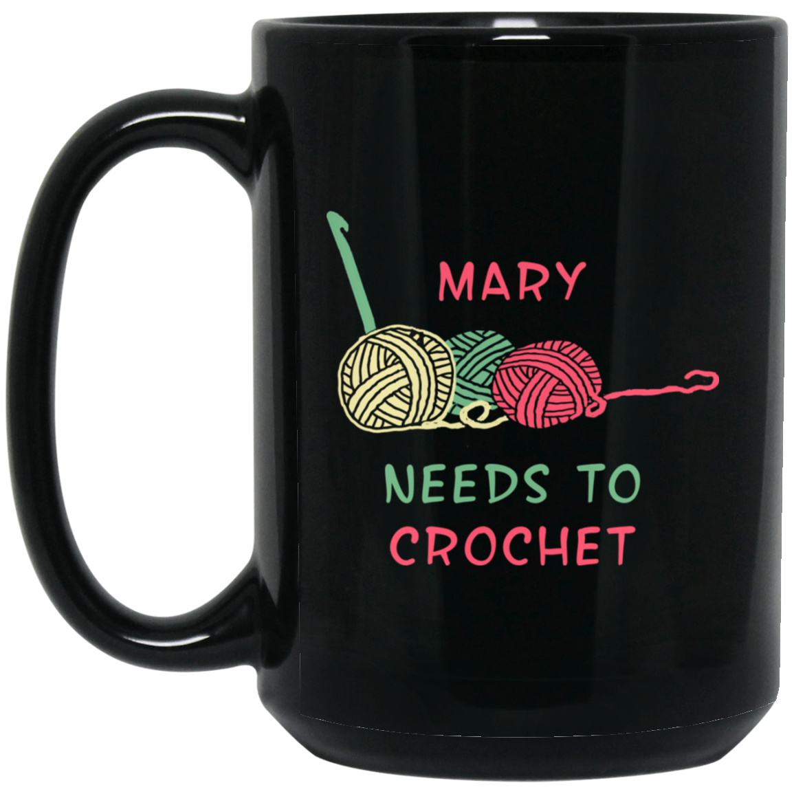 MARY Needs to crochet Black Mugs