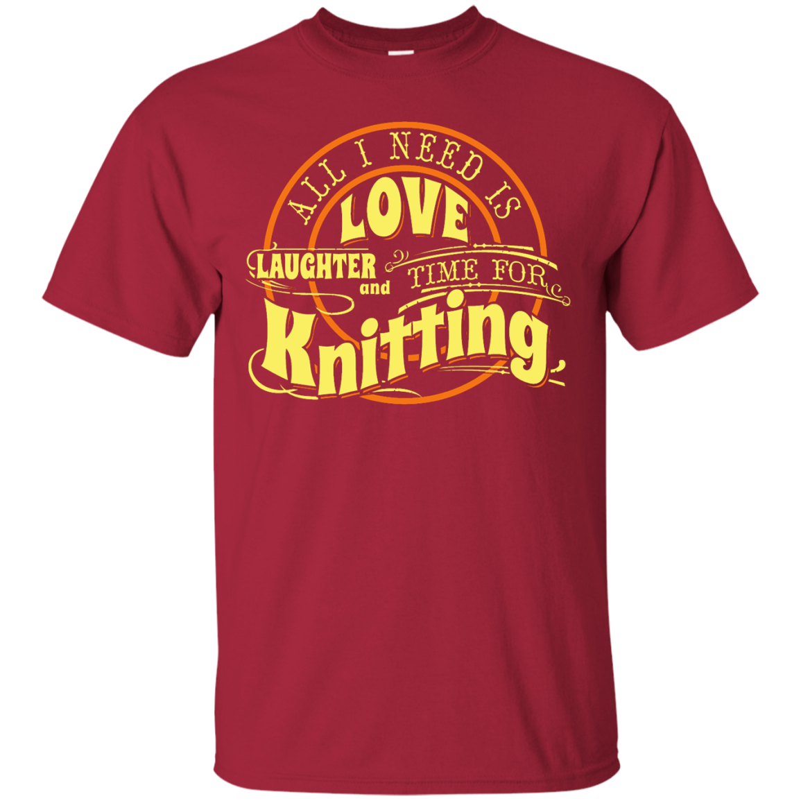 Time for Knitting (yellow) Custom Ultra Cotton T-Shirt - Crafter4Life - 1