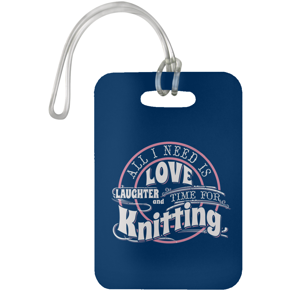 Time for Knitting Luggage Bag Tag