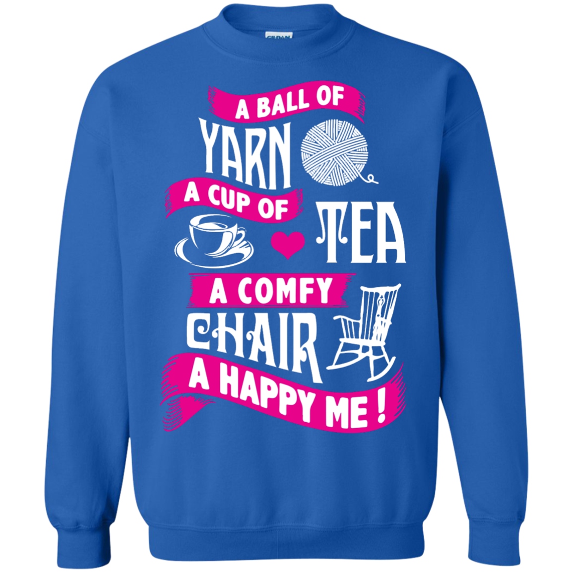 A Ball of Yarn, A Happy Me Crewneck Sweatshirts - Crafter4Life - 6