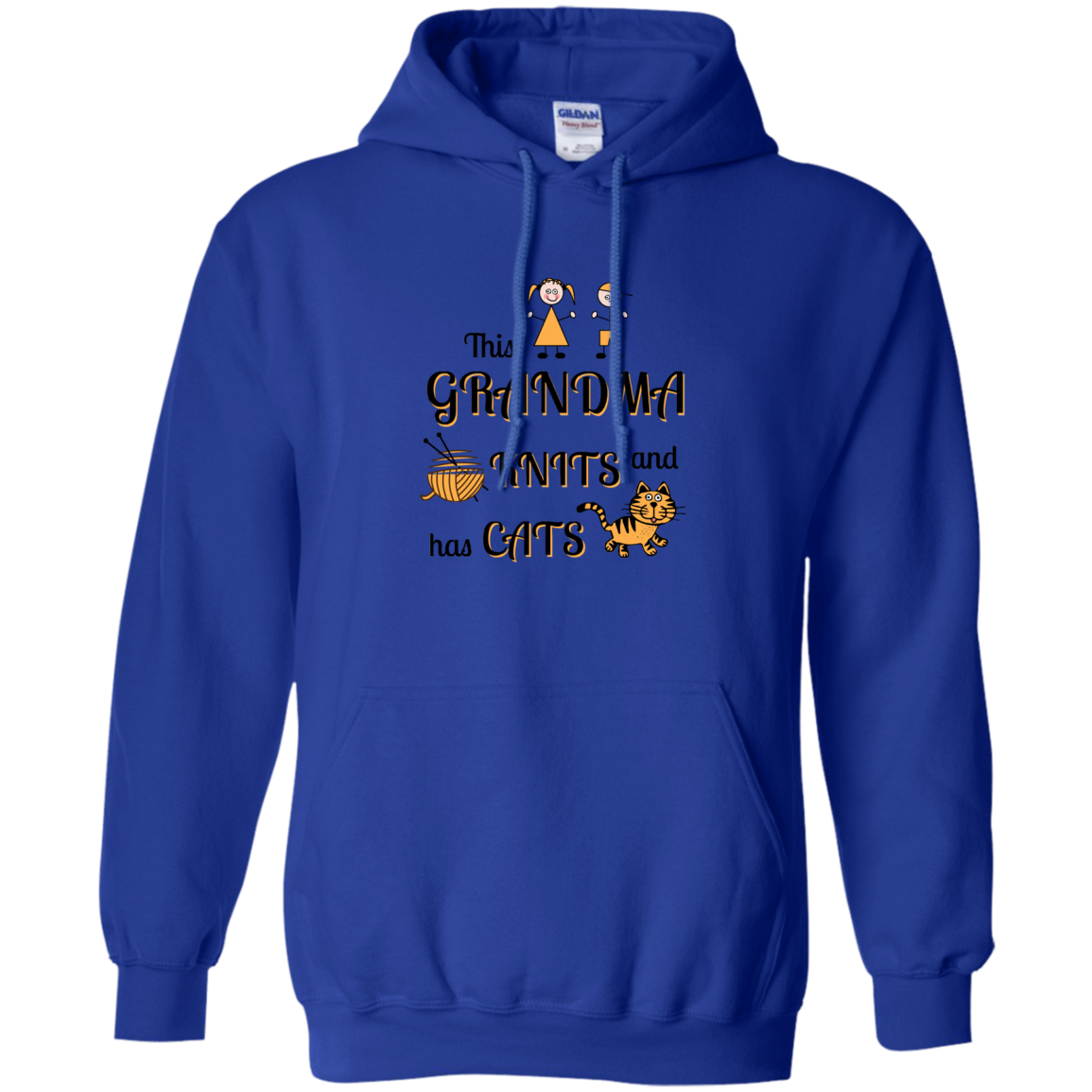 Grandma-Knit-Cats Pullover Hoodie