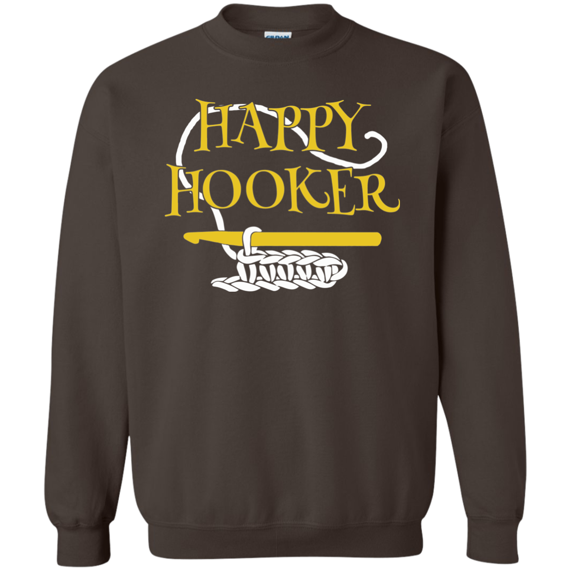 Happy Hooker Crewneck Pullover Sweatshirt
