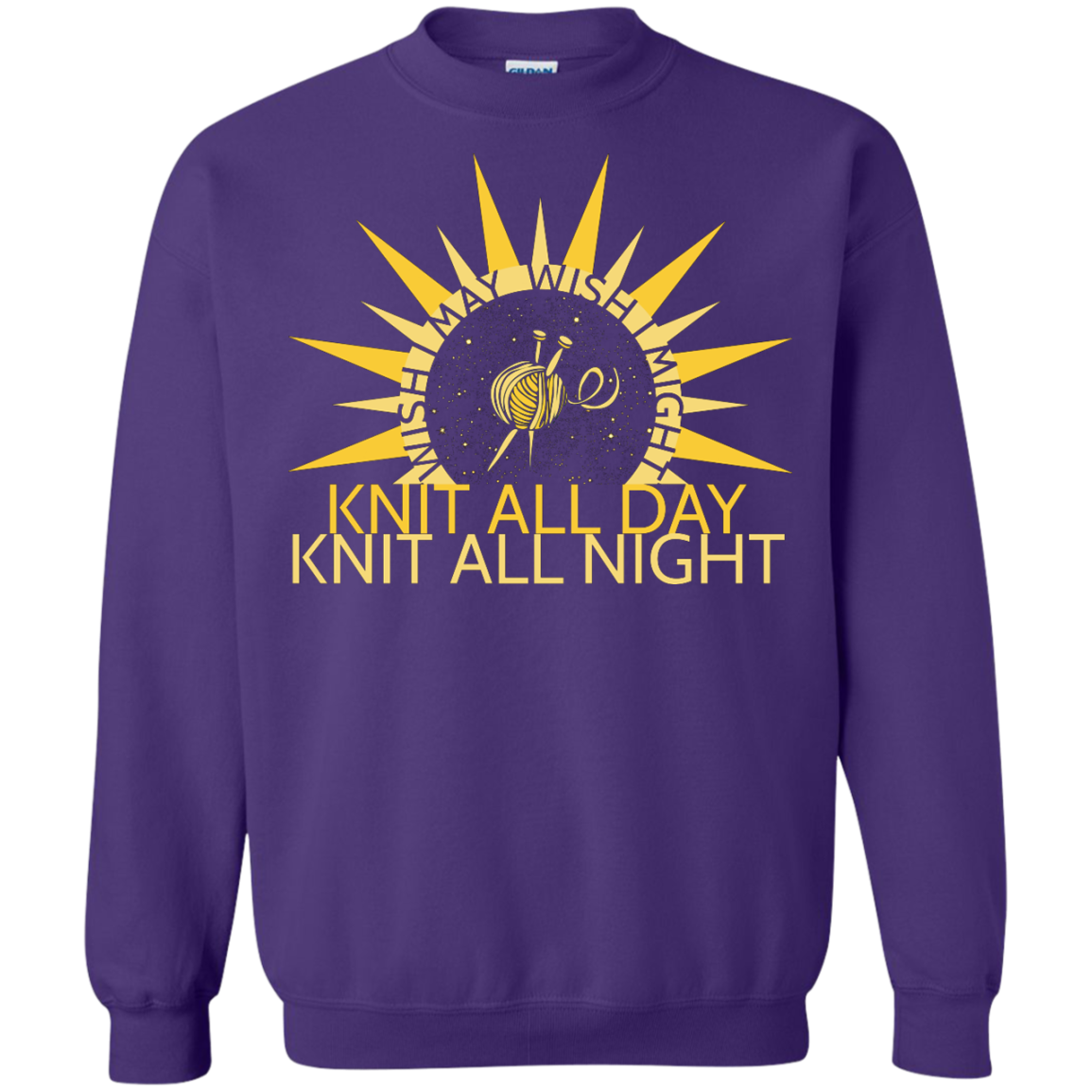 Wish I May Knit Crewneck Sweatshirts