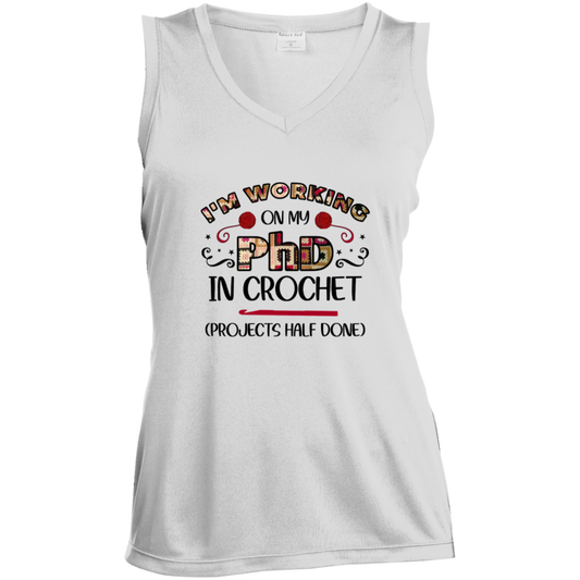 PhD in Crochet Ladies' Sleeveless Moisture Absorbing V-Neck
