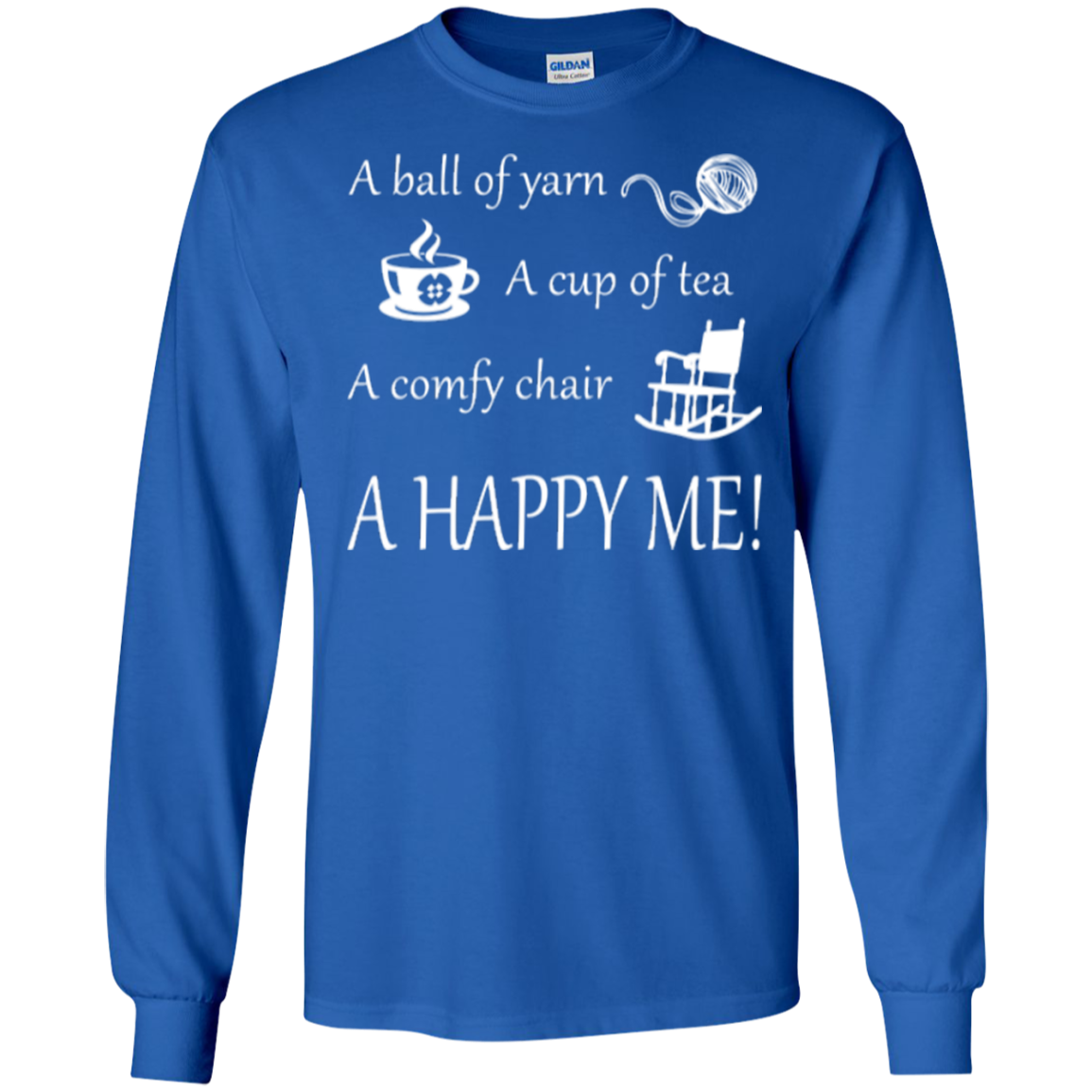 A Happy Me Long Sleeve Ultra Cotton T-shirt - Crafter4Life - 10