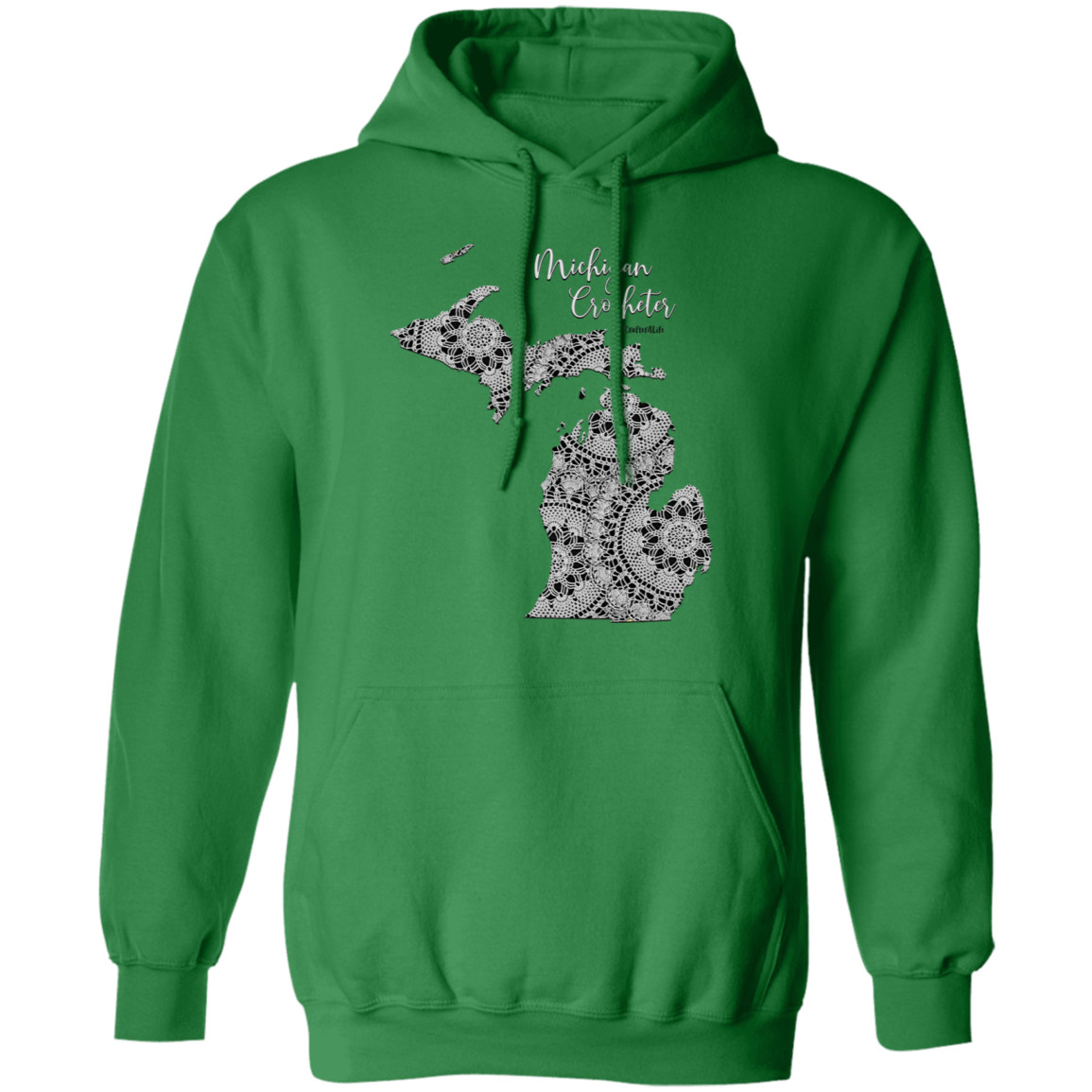 Michigan Crocheter Pullover Hoodie