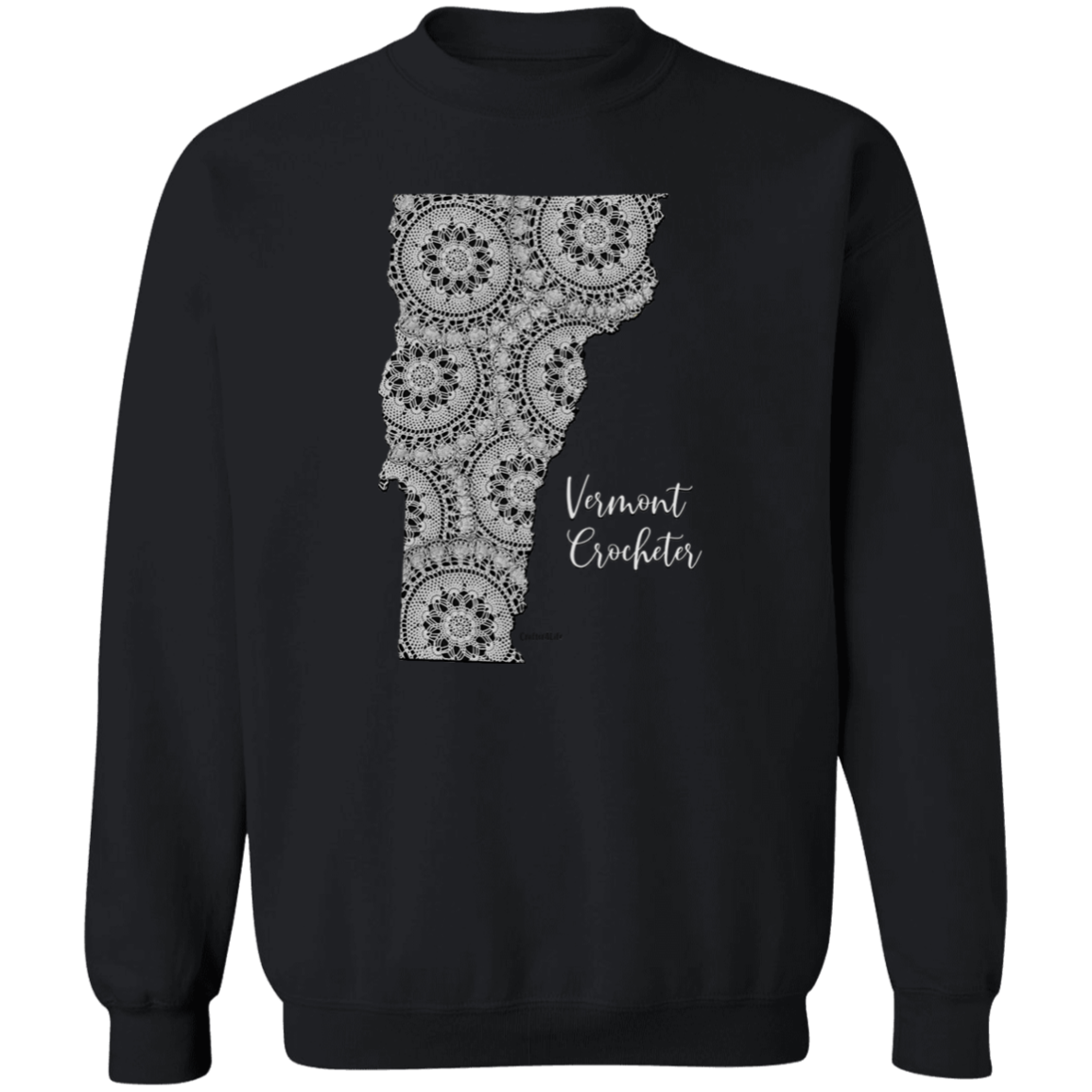 Vermont Crocheter Crewneck Pullover Sweatshirt