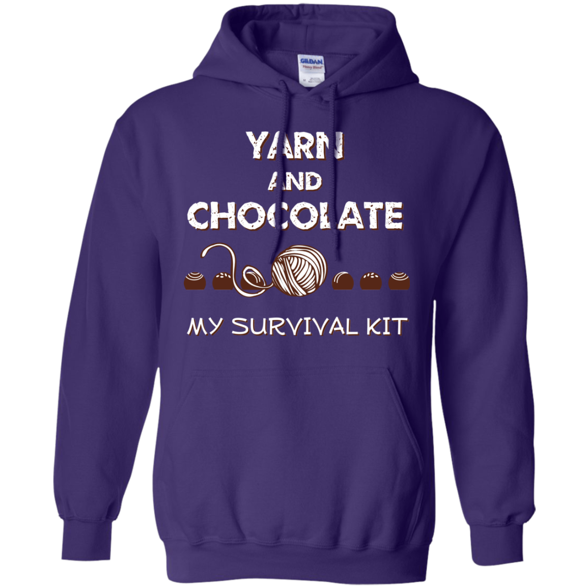 Yarn and Chocolate Pullover Hoodie