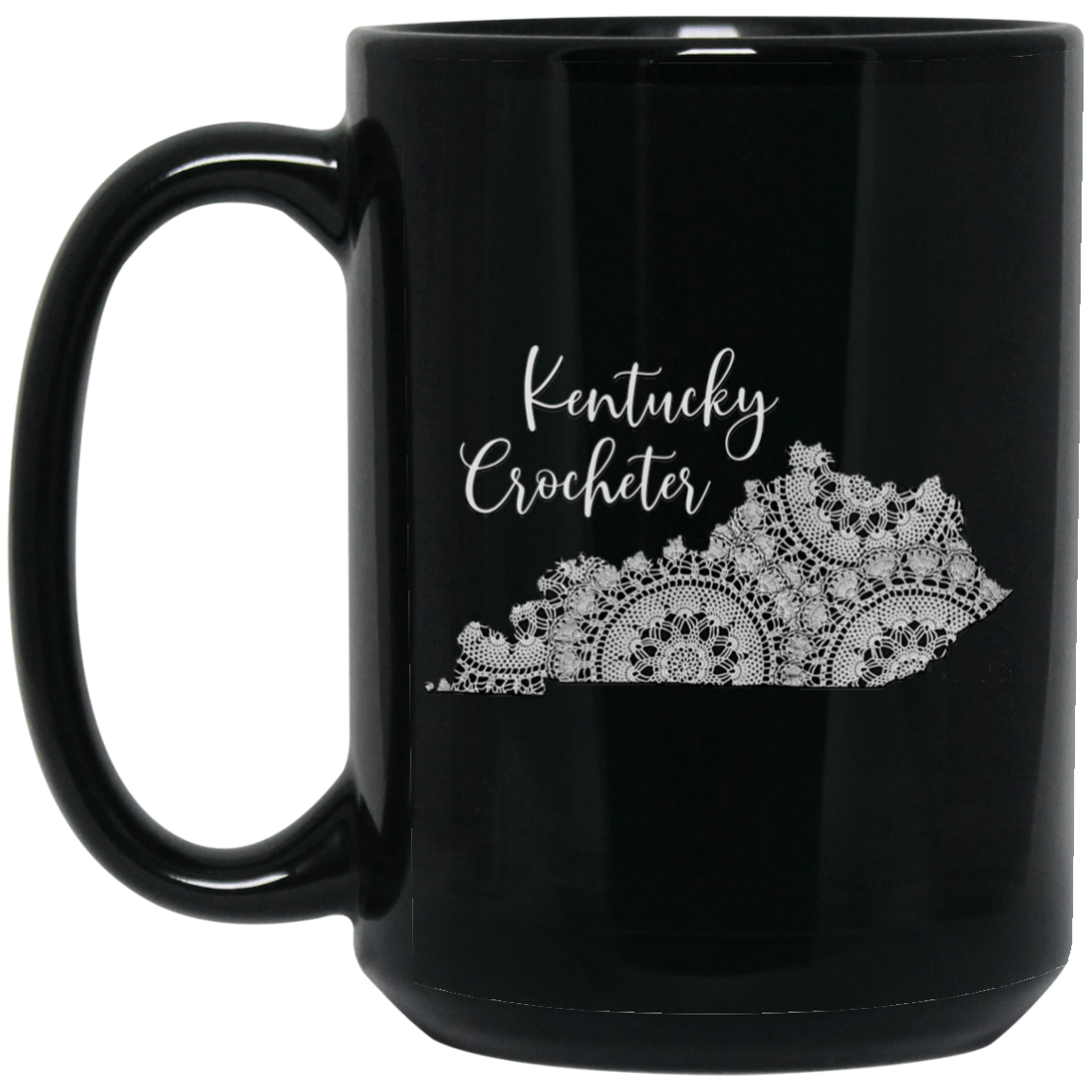 Kentucky Crocheter Black Mugs