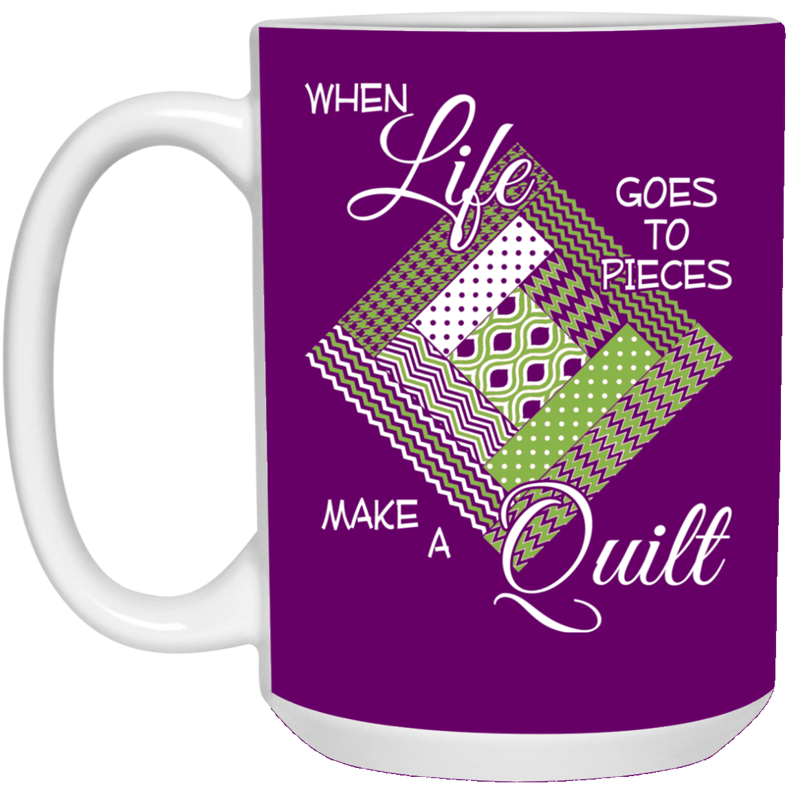 Make a Quilt (Greenery) Mugs