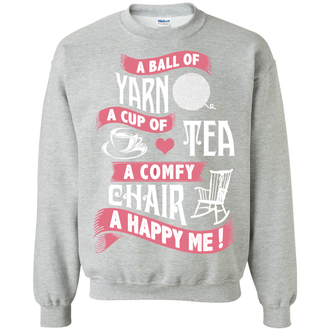 Yarn-Tea-Chair Crewneck Pullover Sweatshirt