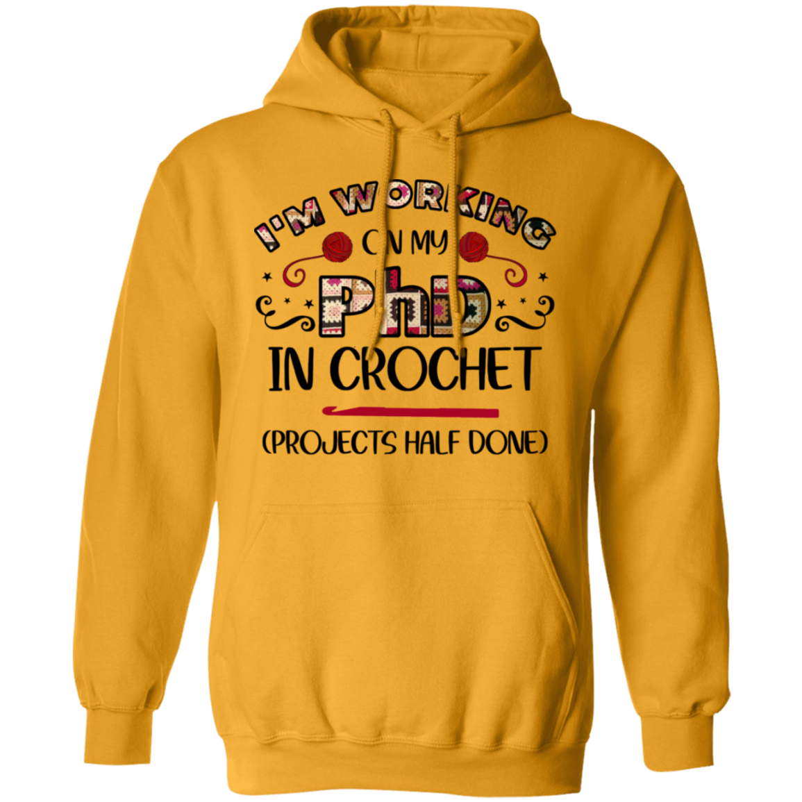PhD in Crochet Pullover Hoodie