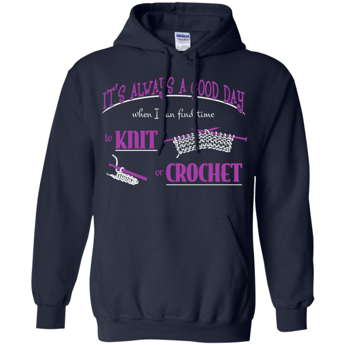 Good Day to Knit or Crochet Hoodies - Crafter4Life - 2