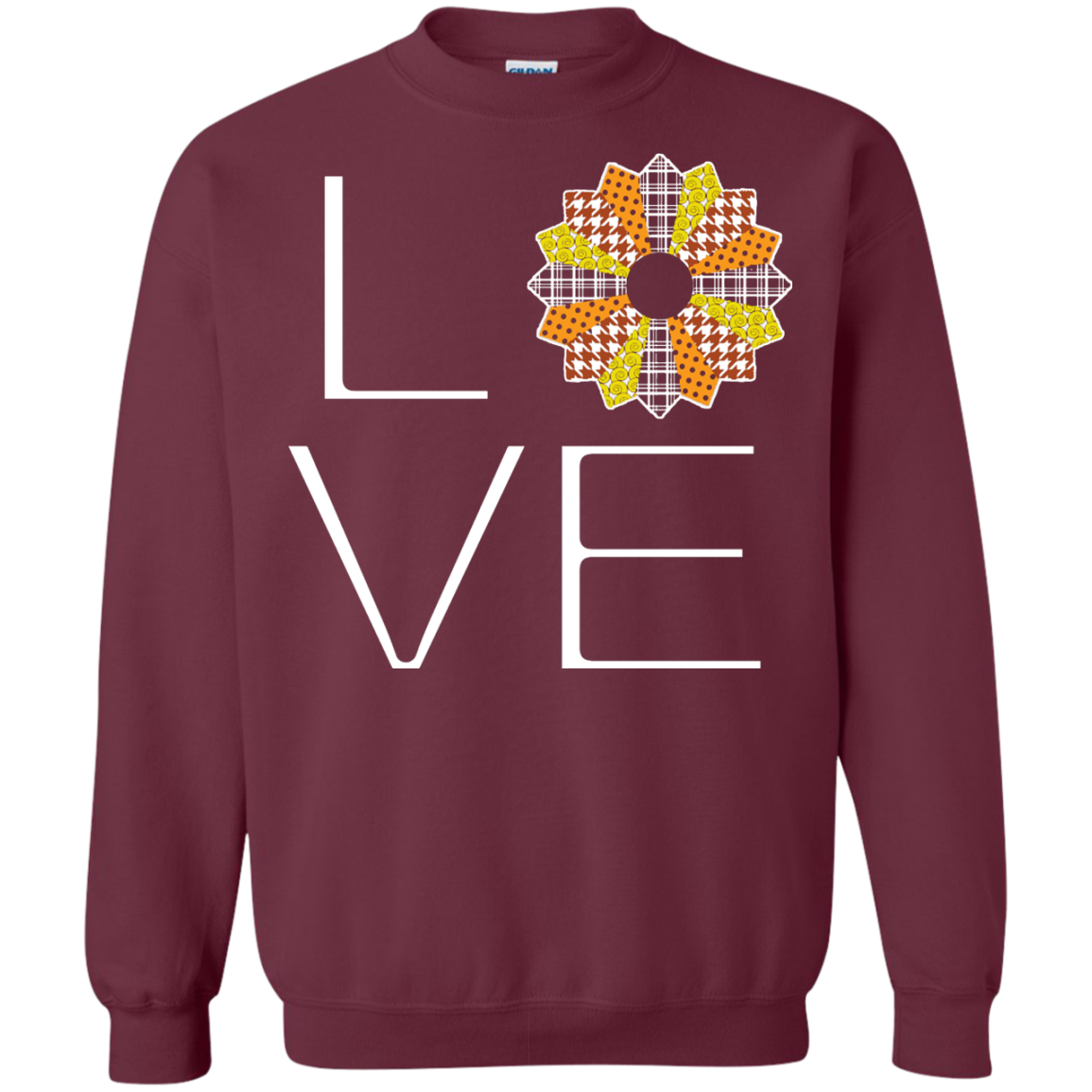 LOVE Quilting (Fall Colors) Crewneck Sweatshirts - Crafter4Life - 3