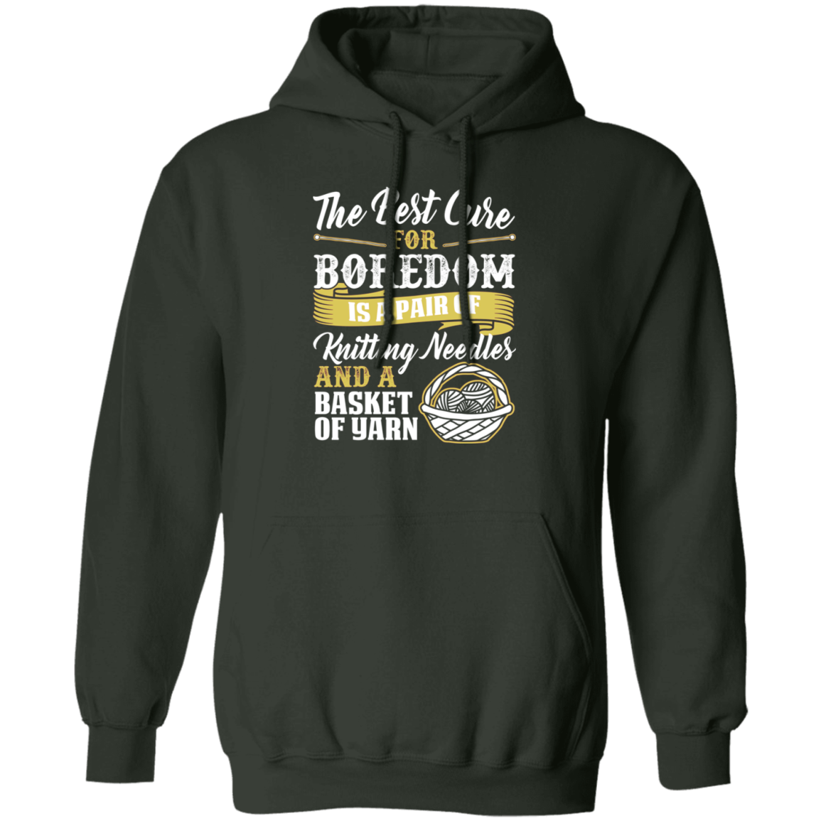 Cure For Boredom - Knitting - gold Hoodie