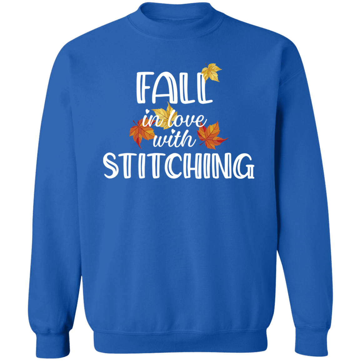 Fall in Love with Stitching Crewneck Pullover Sweatshirt