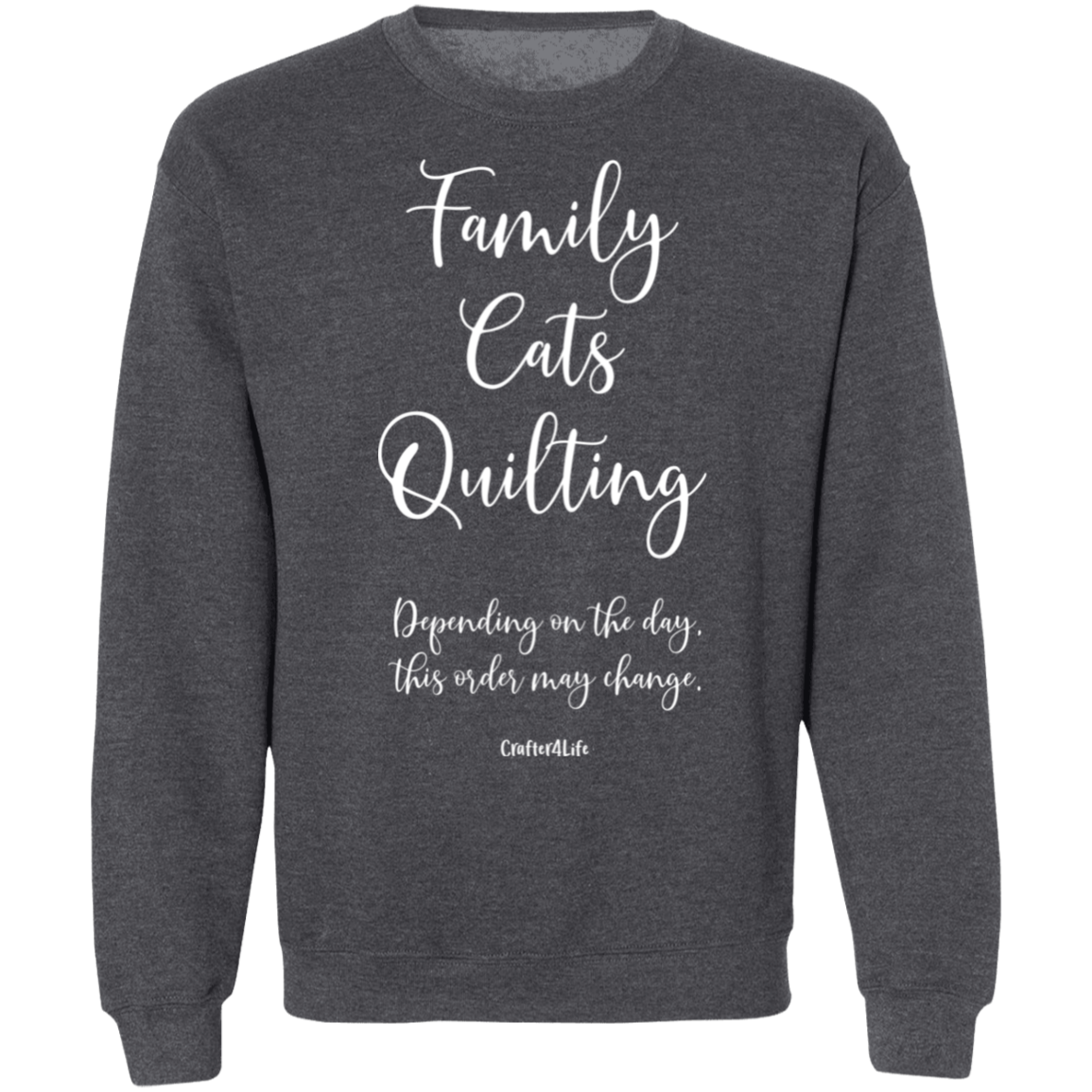 Family-Cats-Quilting Crewneck Pullover Sweatshirt