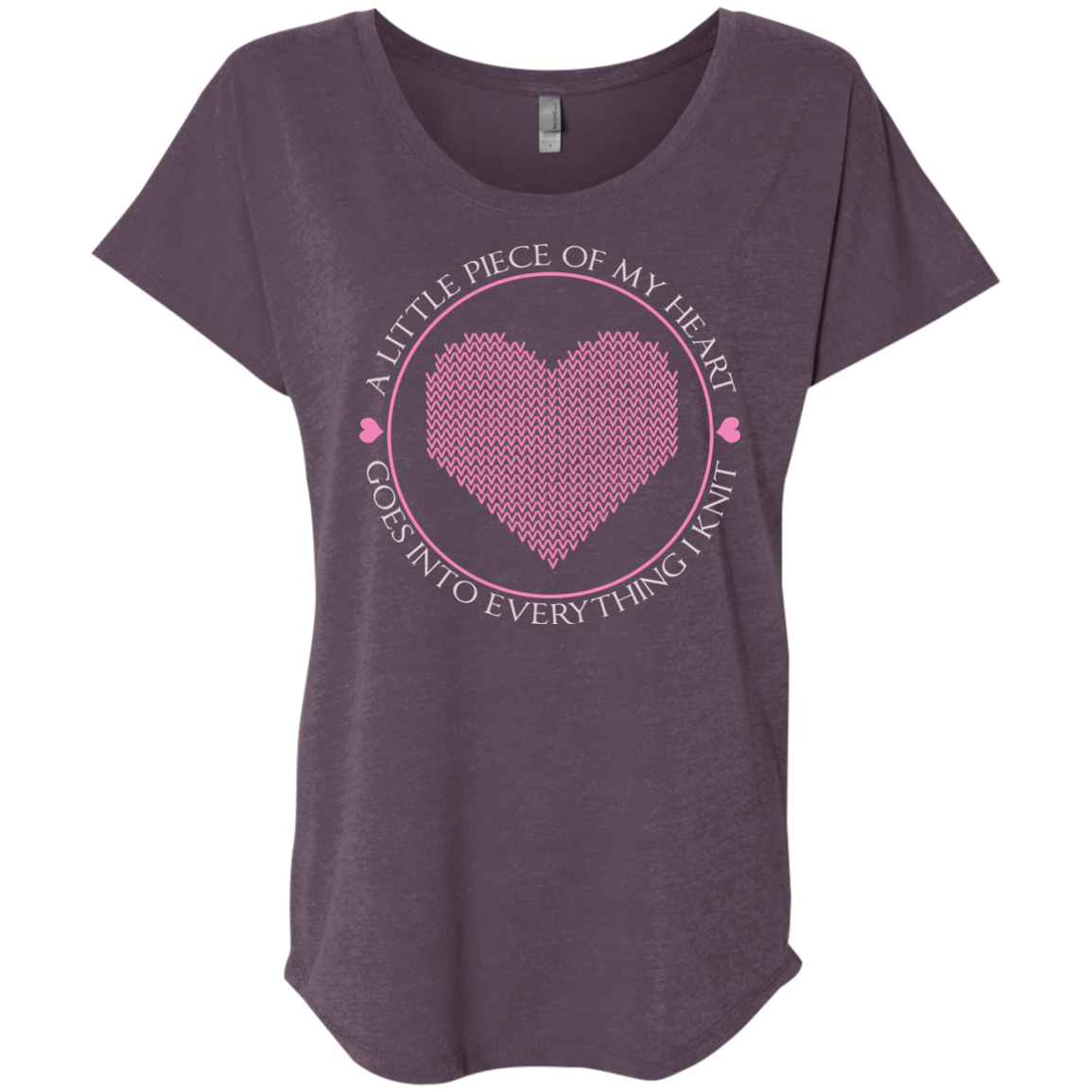 Piece of My Heart (Knit) Ladies Triblend Dolman Sleeve