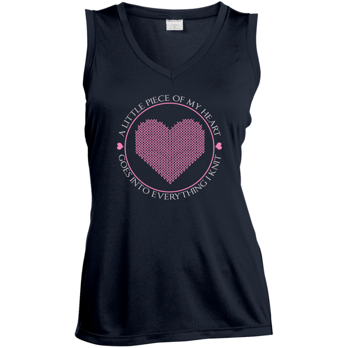 Piece of My Heart (Knit) Ladies Sleeveless Moisture Absorbing V-Neck
