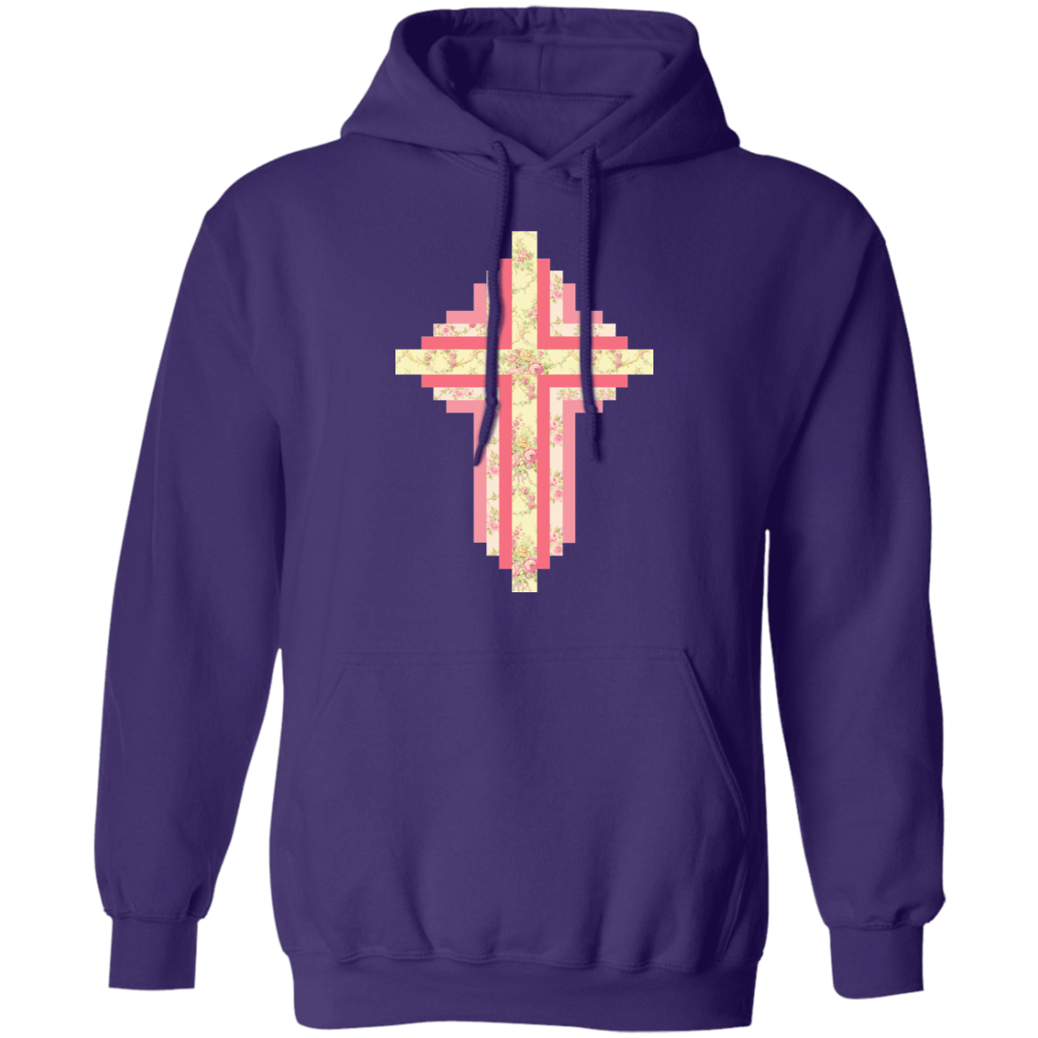 Patchwork Cross Pullover Hoodie