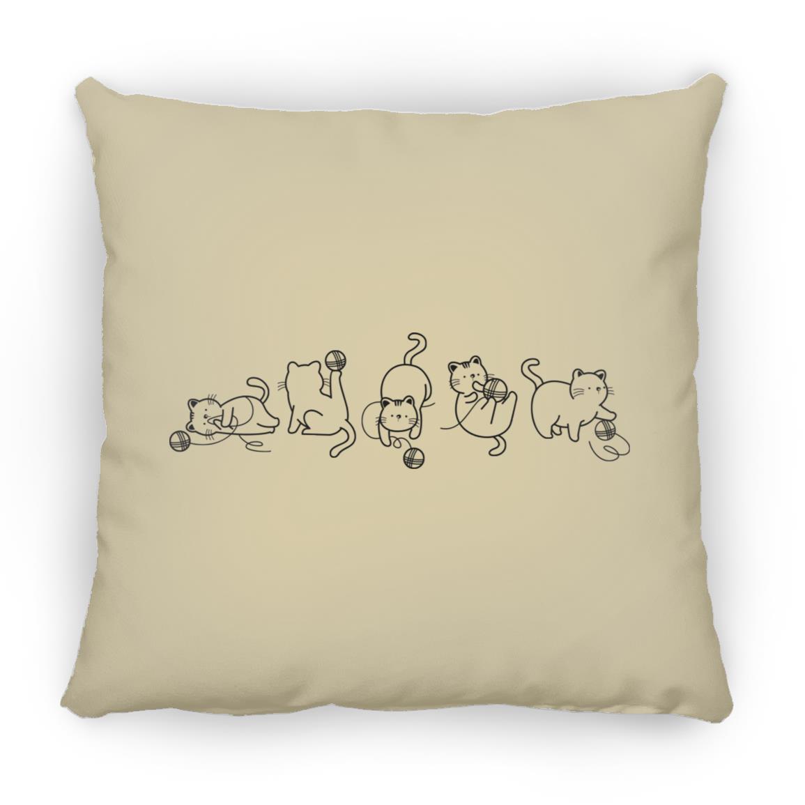 Cats & Yarn Pillows