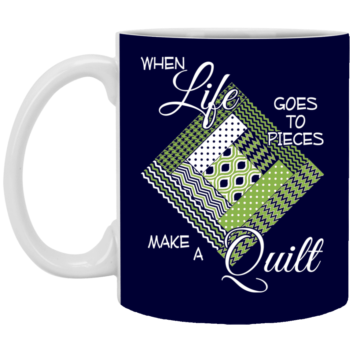 Make a Quilt (Greenery) Mugs