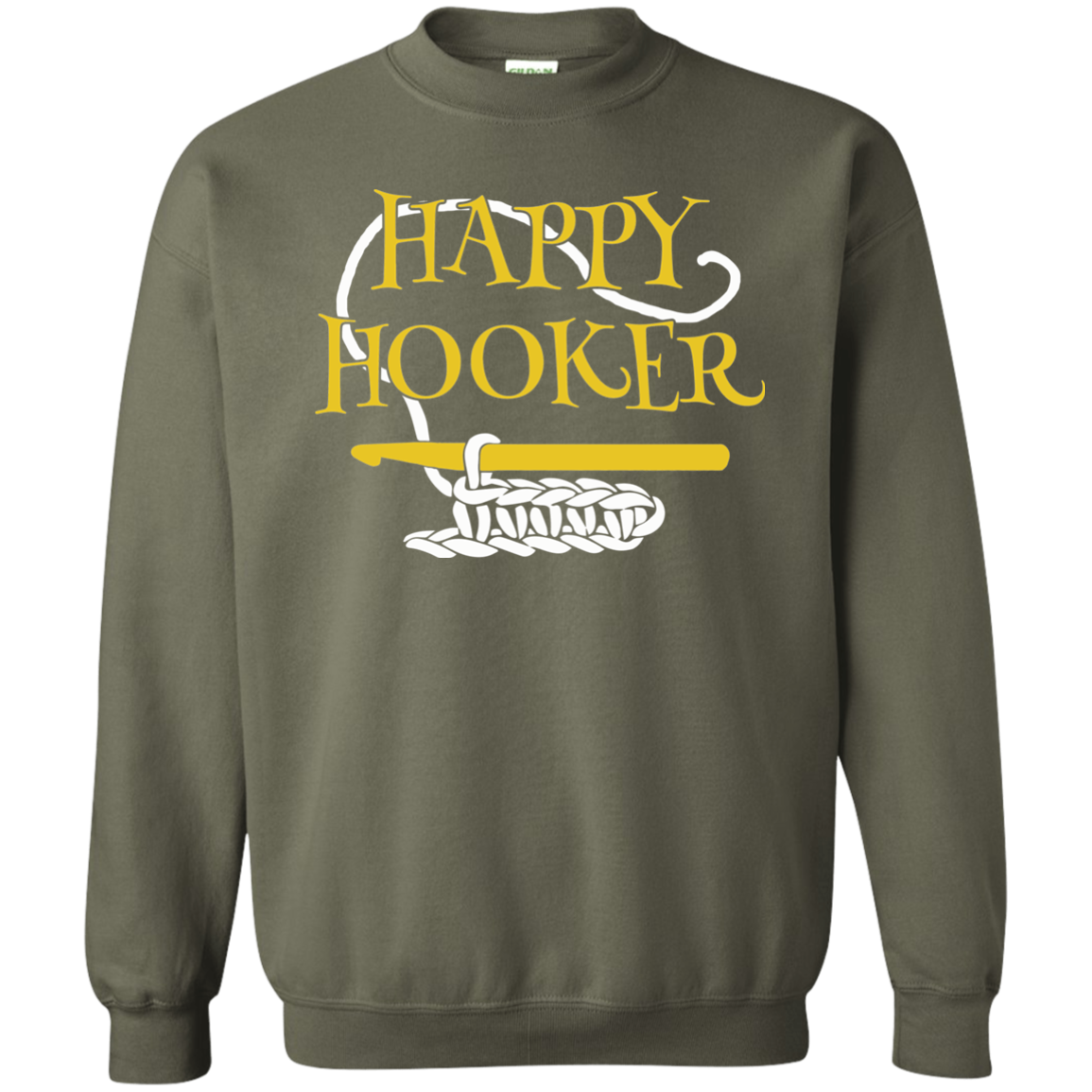 Happy Hooker Crewneck Pullover Sweatshirt