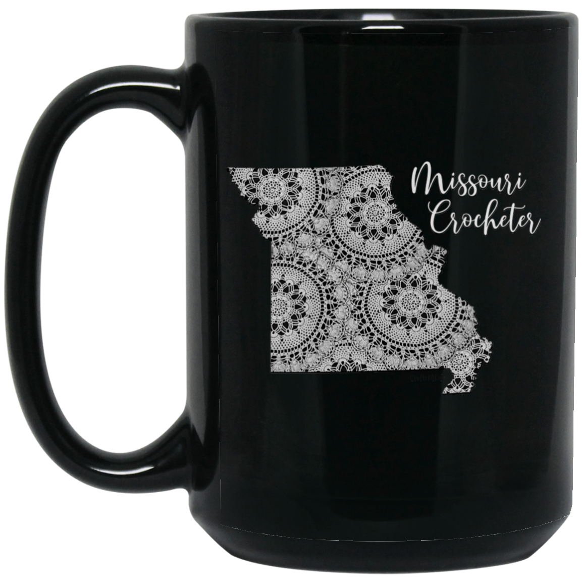 Missouri Crocheter Black Mugs
