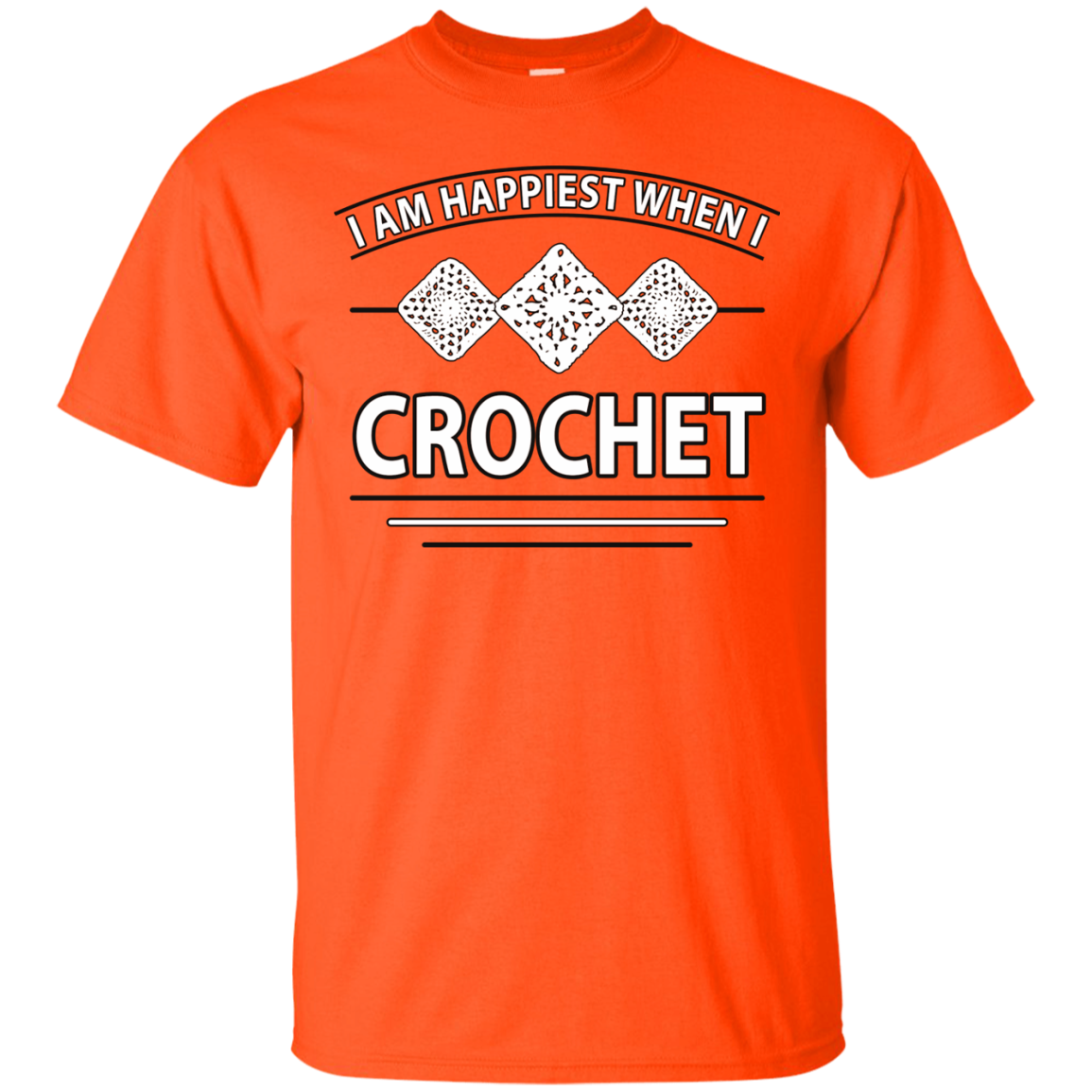 I Am Happiest When I Crochet Custom Ultra Cotton T-Shirt - Crafter4Life - 11