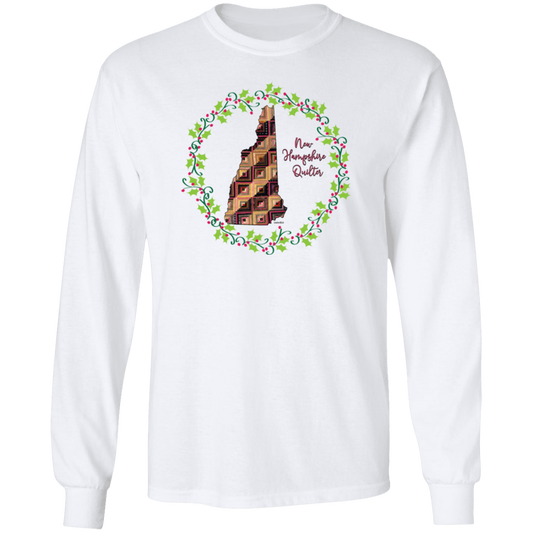 New Hampshire Quilter Christmas LS Ultra Cotton T-Shirt