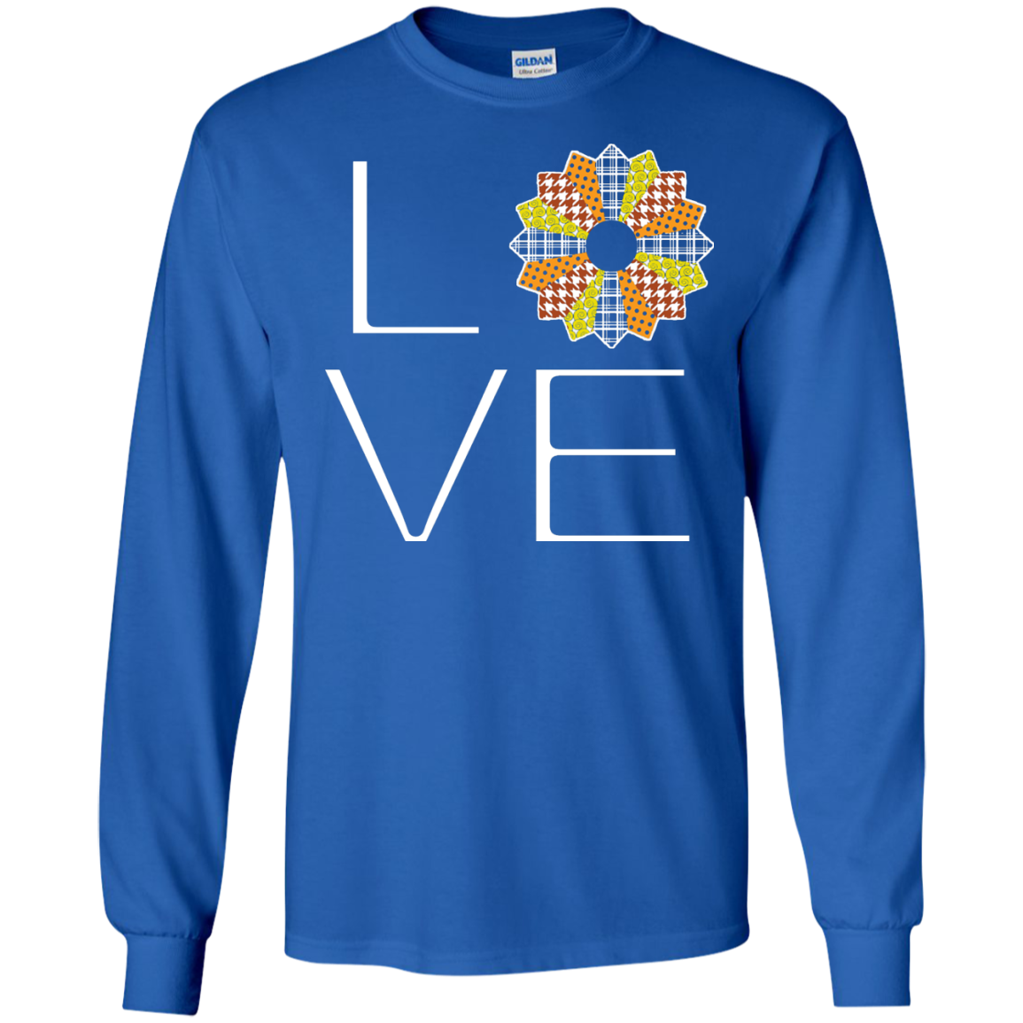 LOVE Quilting (Fall Colors) Long Sleeve Ultra Cotton T-Shirt - Crafter4Life - 9