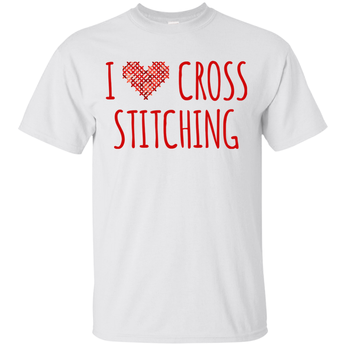 I Heart Cross Stitching Ultra Cotton T-Shirt