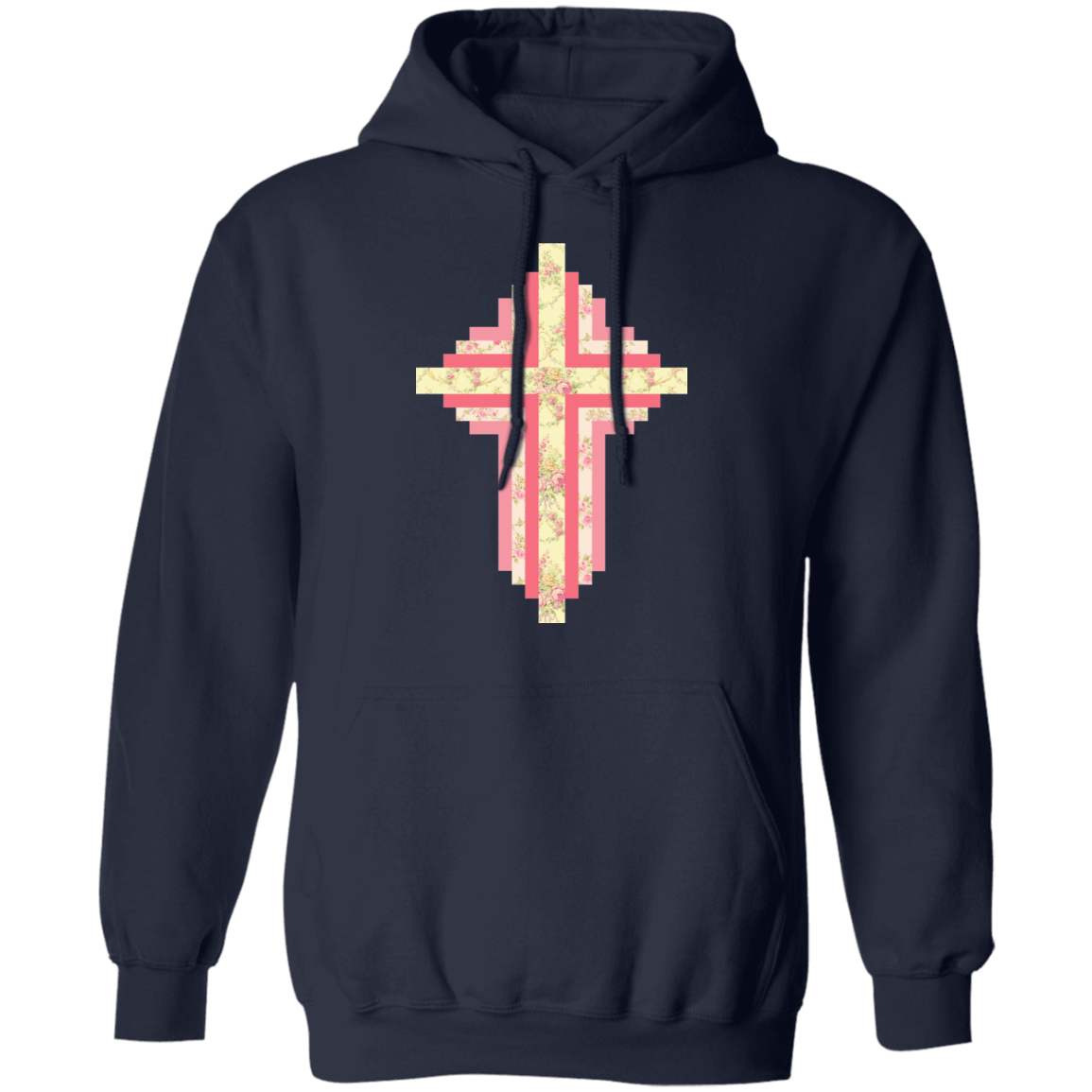 Patchwork Cross Pullover Hoodie