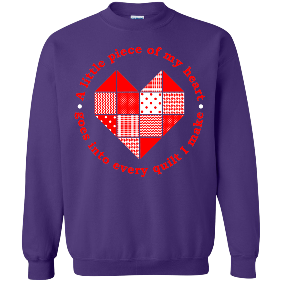Piece of My Heart (Quilt) Crewneck Pullover Sweatshirt