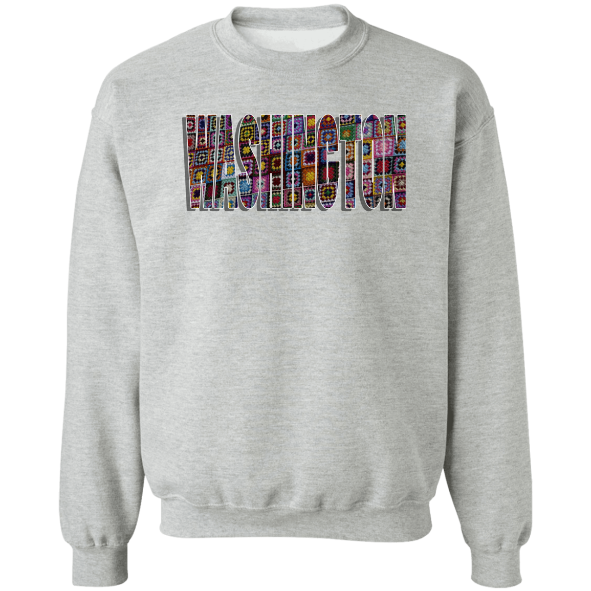 Washington Crochet Crewneck Pullover Sweatshirt