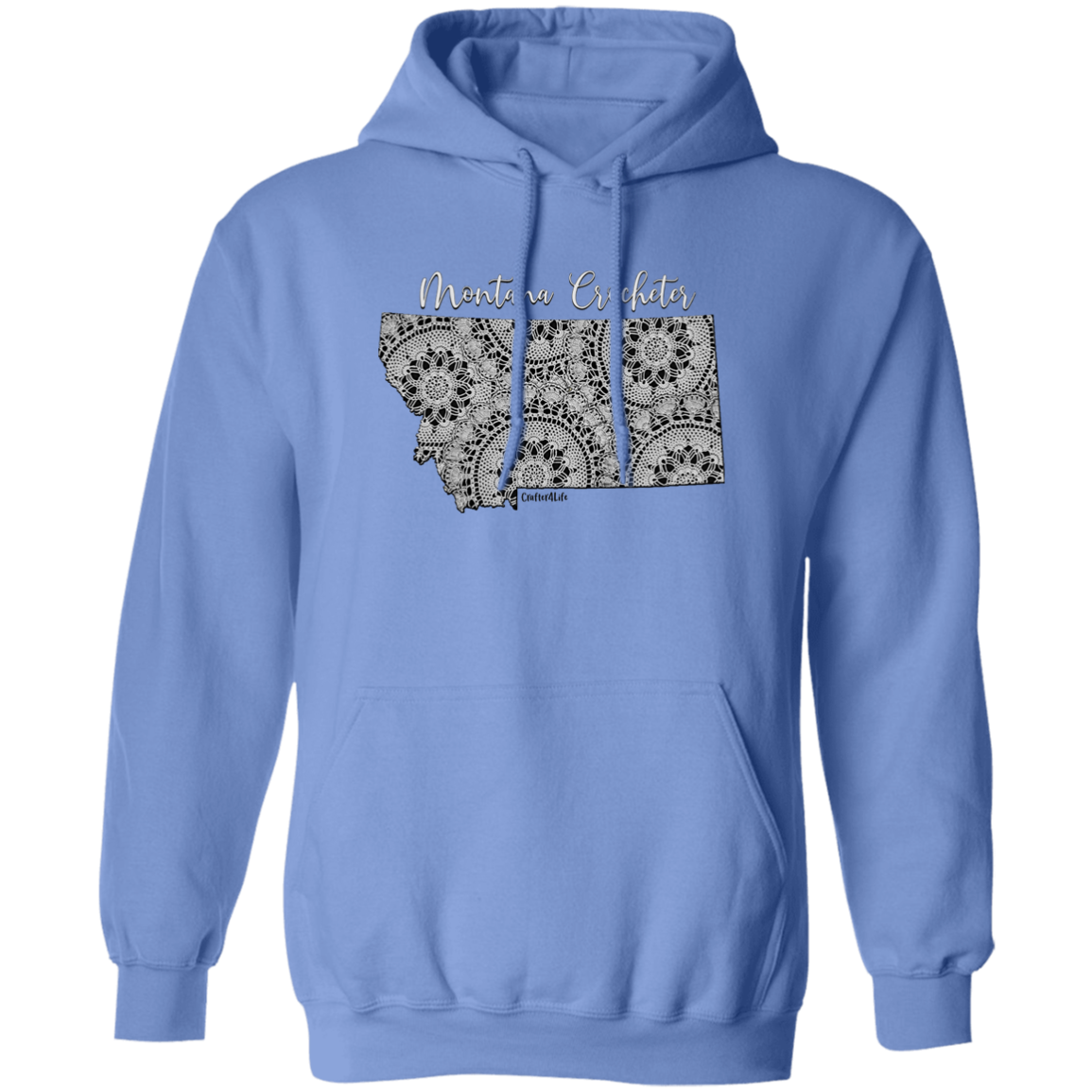 Montana Crocheter Pullover Hoodie